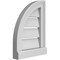 Ekena Millwork Quarter Round Top Left Surface Mount PVC Gable Vent w/ 2"W x 2"P Brickmould Sill Frame, 12"W x 16"H GVPQL12X1603SF - alternate 4